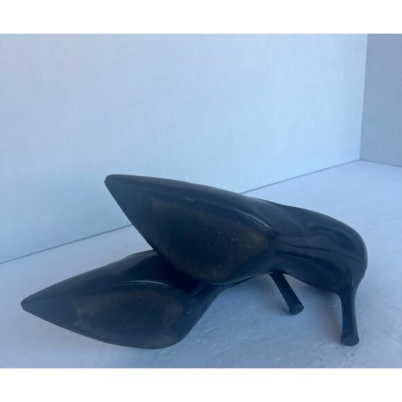 Louis Vuitton Heartbreaker Black Leather Slip On Stiletto Heel Pump Shoes Sz 5 - Picture 11 of 13